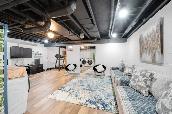 Finished basement living area